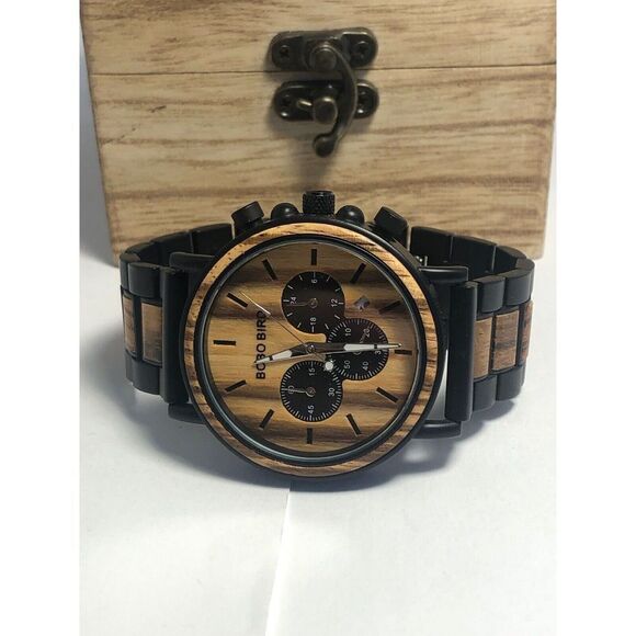 Bobo Bird Unisex Stainless Steel Analog Dial Quartz Genuine Wrist Watch BW108 - Picture 6 of 10